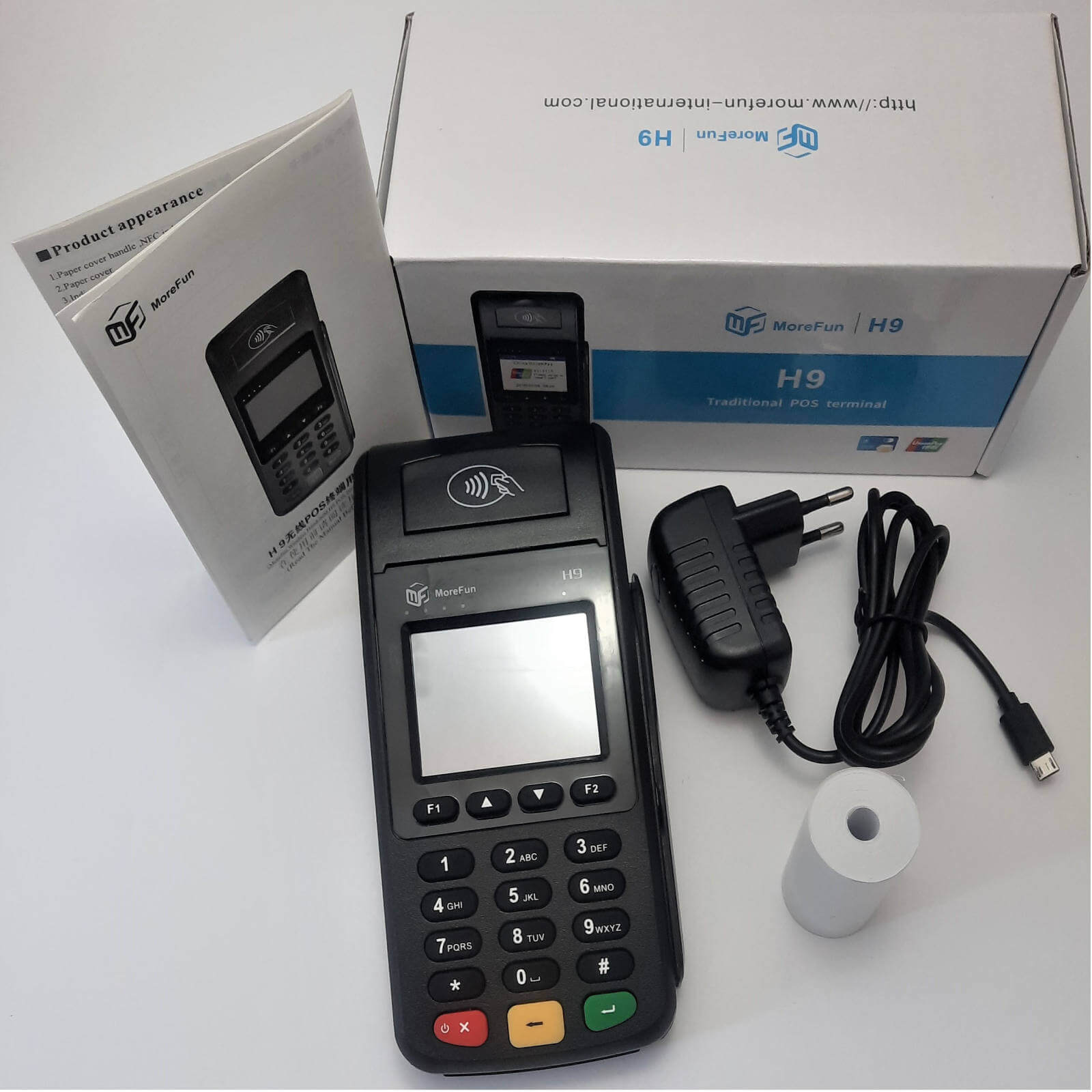 دستگاه کارتخوان Morefun H9 سيار | سيمكارتی | الکترونیک زحل l فروشگاه اینترنتی